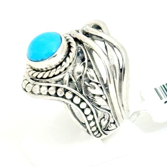 Bali Sleeping Beauty Turquoise and Sterling Silver Ring - NWT - Picture 6 of 10